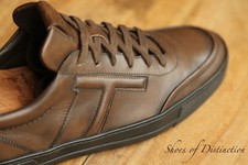 Tods Tod's scarpe da ginnastica in pelle marrone sneakers uomo UK 8 US 9 EU 42