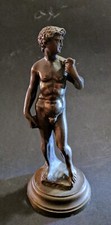 Statuetta Vintage bronzo Davide di Michelangelo cm 13 peso g.172.