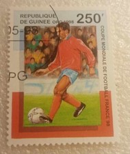 STAMP REPUBLIC GUINEA-FOOTBALL