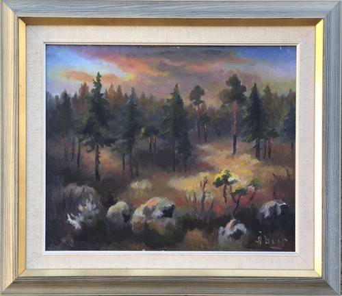Impressionista abendlandschaft - impressionista,