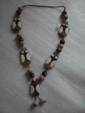 COLLANA LANA COTTA LUNGA GUFO ETNICO NEPAL