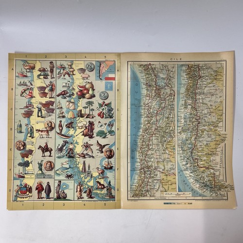 Stampa geografica cile 1959 - stampa,