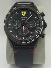 Orologio Ferrari Scuderia Uomo Nero Rosso Funzionante Pilota 5 ATM