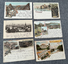 GRUSS AUS  VINTAGE POSTCARD SET X 6 POSTCARDS
