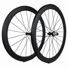 Ruota bici da strada in fibra di carbonio 23 mm larghezza 50 mm profondità clincher tubolare 20 24 fori