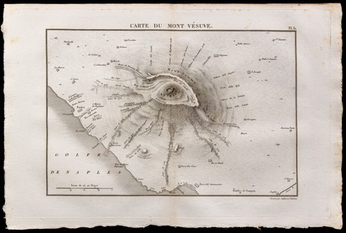 1827 carta antica del - -,