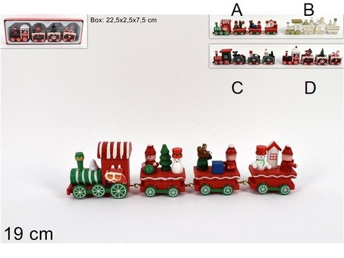 Trenino natale legno - trenino, in