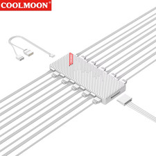 Coolmoon ARGB PWM Fan Hub RGB 5V Sincronizzazione a 3 Pin Controller Ventola per