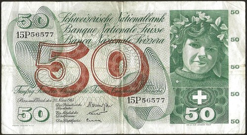 Svizzera banconota 50 - banconota, da