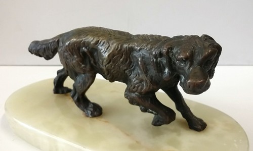 Bronzo scultura cane caccia - bronzo,