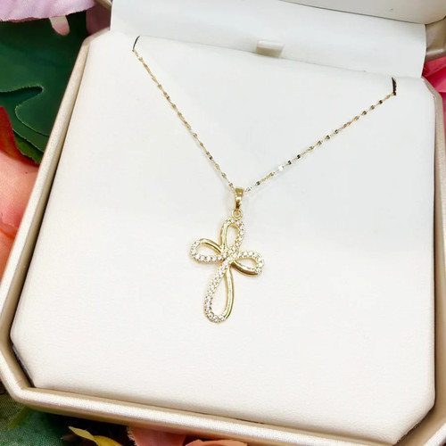 Collana con croce oro - in,