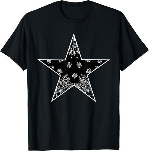 Shirt bandana bianca - t-shirt, nera