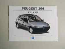 Depliant brochure Peugeot 106 - 1996