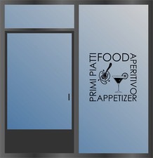 wall sticker adesivo vetrine bar caffè vetrofania aperitivo risto a0282