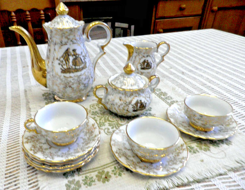 Servizio caffè parz vintage - servizio, parz.