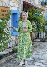 ZARA SS2022 ABITO MIDI VERDE