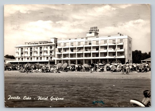 Cartolina rppc hotel grifone - hotel,