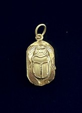 SCARABEO ORO 18KT CIONDOLO EGITTO AMULETO SIMBOLO