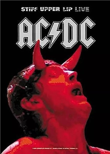 Textile poster flag - ac-dc,