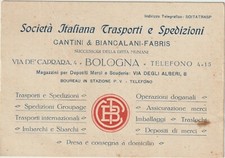 BOLOGNA - SOCIETA' ITALIANA TRASPORTI E SPEDIZIONI CANTINI E BIANCALANI