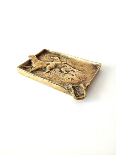 Solid brass ashtray vintage - brass,