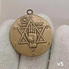 Medaglia Esoterica - stella di Davide e Mano di fatima - Occhio Massonico -