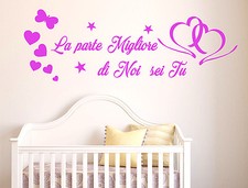 Wall Stickers Adesivi Murali Frasi la parte migliore di noi Cameretta Bimbi 
