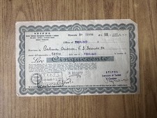 ANTICA RICEVUTA STIPEL TORINO