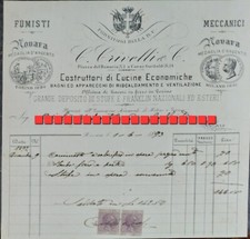 NOVARA - Fattura CRIVELLI & C