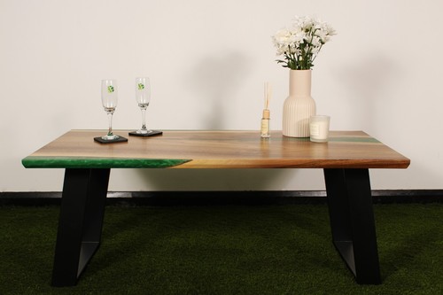 Resina verde bosco con legno
