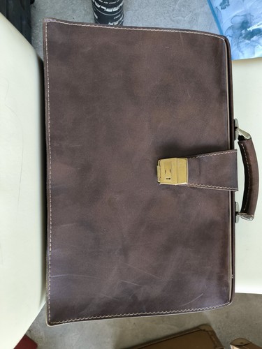 Leather folder office bag - , men