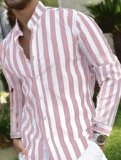 Camicia uomo righe cotone - uomo,