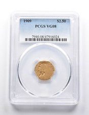 VG08 1909 $2,50 testa indiana