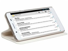 CUSTODIA PROTETTIVA PER SMARTPHONE MEDIACOM PHONE PAD DUO X520U FLIP CASE bianco