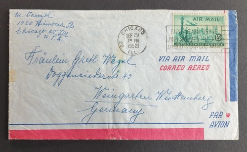 Lettera posta aerea - usa, 1