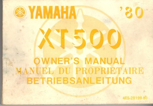 Yamaha xt500 xt500g - yamaha,