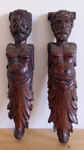 Scultura coppia cariatidi - coppia,