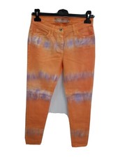 Blumarine jeans pants donna woman tg S slim fit arancione multicolore arcobaleno