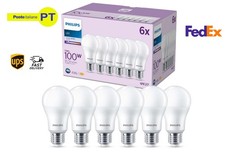 Philips Lampadine LED E27 100W Equivalenti 4000K Luce Naturale, 6 Pezzi