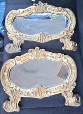 2 Specchi antichi Cornice In Legno Dorata Antiquariato 