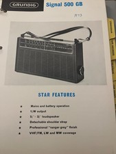 GRUNDIG SIGNAL 500 GB SPEC