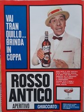 Pubblicità advertising  ROSSO  ANTICO  APERITIVO   1966