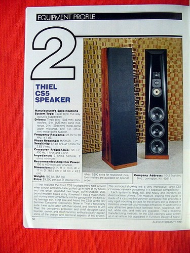 Thiel cs5 loudspeakers - thiel,