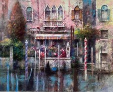 La città dell'amore Giuseppe Giorgi Opera SERIGRAFIA su Carta Dipinto 60x45