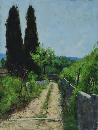 Dipinto olio tavola - dipinto, su