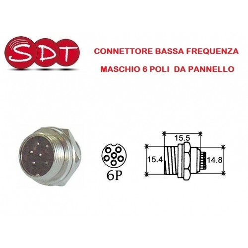 Connettore maschio poli - connettore,
