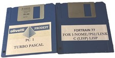 Floppy Olivetti Prodest PC1 3,5”TurboPascal+copia Fortrain77 X 1/ps2/link CLisp.