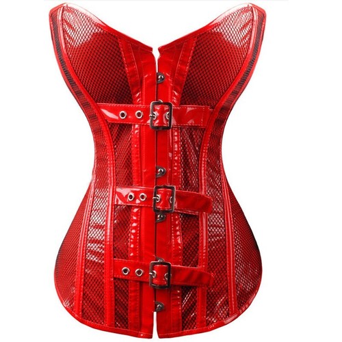 Corsetto rosso con fibbie - rosso,