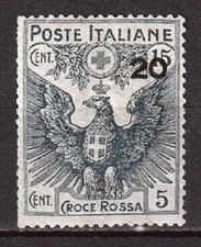 Italia-Regno 1915-16 Pro Croce rossa c.20 su 15+ c.5 Mnh** Sassone 104