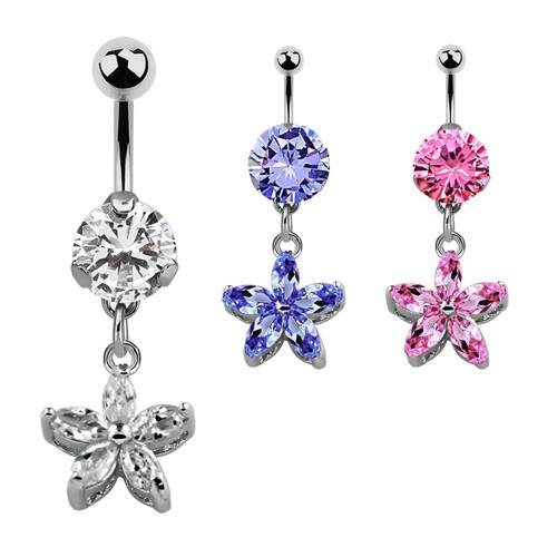 Fiori stella piercing - piercing, ombelico